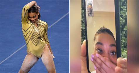 UCLA Gymnast Margzetta Frazier Surprised By Janet Jackson POPSUGAR