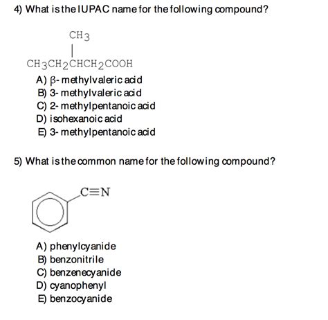 Solved What Is The Iupac Name Of The Following Compound