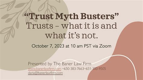 "Trust Myth Busters". What is a Trust and what it is not. - YouTube