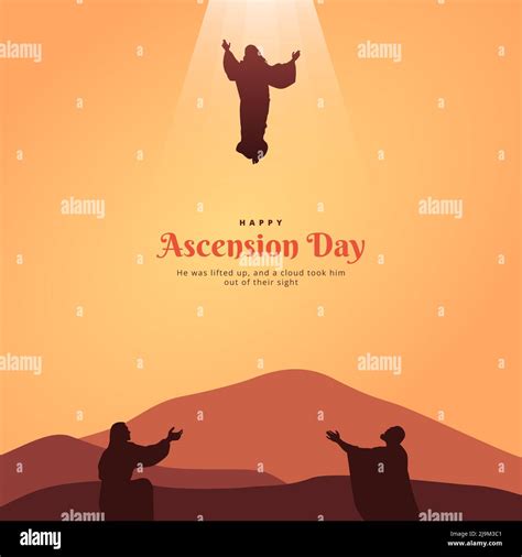 El Día de la Ascensión de Jesucristo Ilustración vectorial Serie de