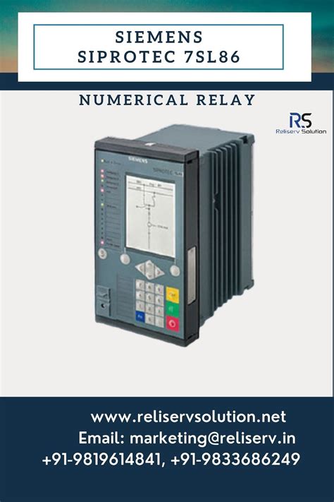 Siemens Siprotec Sl Numerical Relay Siemens Relay Engineering Tools