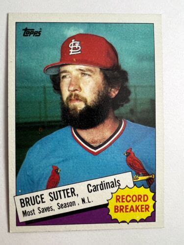 1985 TOPPS BASEBALL CARD BRUCE SUTTER Record Breaker 9 SAINT LOUIS