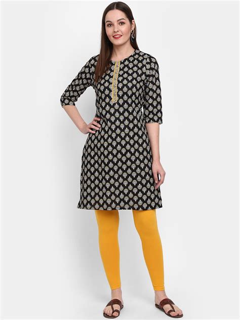 Buy V Mart Women Ethnic Motifs Printed Gotta Patti Indie Prints Kurta