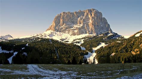 Gardena Pass Between Val Gardena And Val Badia In South Tyrol