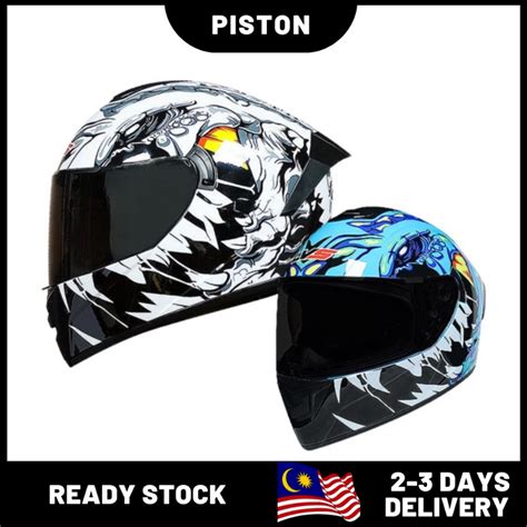 PISTON Motorcycle Racing Full Face Helmet LVS 701 Modular Double Lens