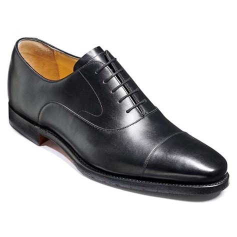 Barker Wright Shoes Mens Oxford Style Black Calf A Farley