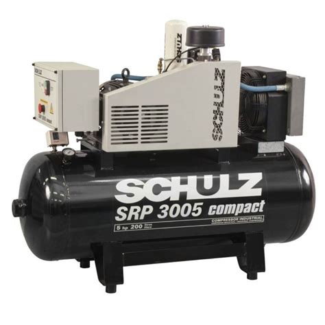 Compressor Parafuso Schulz 5hp Srp 3005 Compact 183 L 7 5 Bar 220v