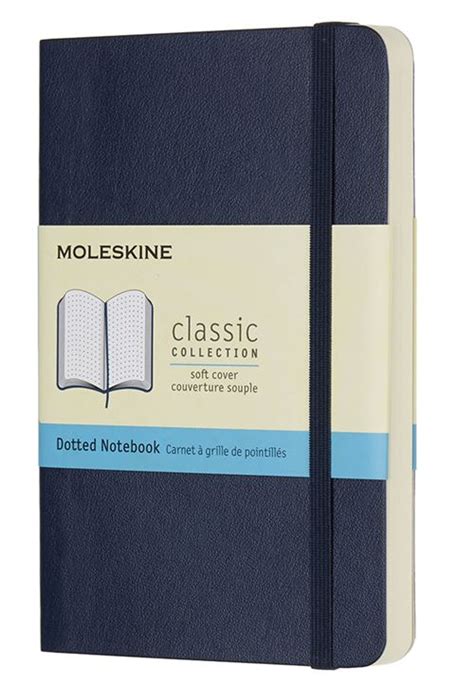 Carnet Grille De Pointill S Moleskine Poche Souple Bleu Saphir