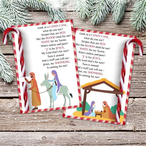 Candy Cane Legend Legend Of The Candy Cane Card Printable Candy Cane Poem Candy Cane Holder