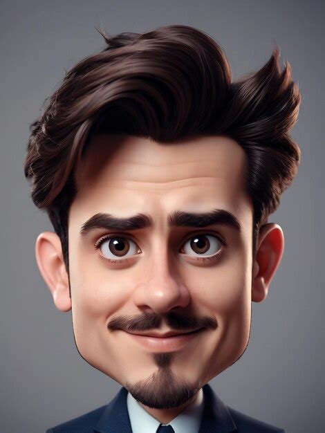 Premium Photo 3d Portrait Cartoon Caricature Illustration Playful