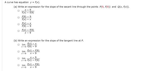 Solved A Curve Has Equation Y F X A Write An