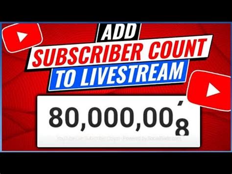 How To Stream Live Subscriber Count On Youtube Youtube