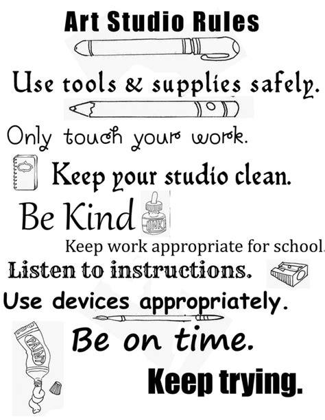 Art Studio Safety & Procedures - MRHS ART-DOWLING