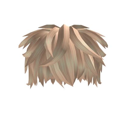 Messy Bedhead Hair Blonde Roblox