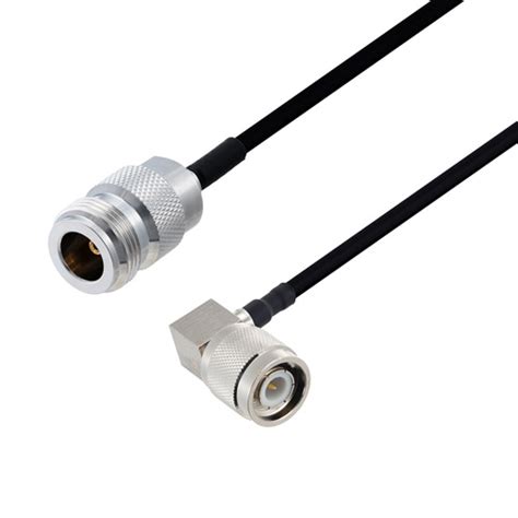 N Female To TNC Male Right Angle Cable Assembly Using LC141TBJ Coax 6 FT