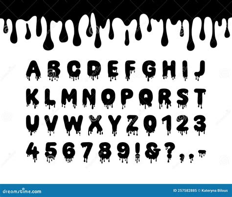 Dripping Font Cartoon Vector Cartoondealer