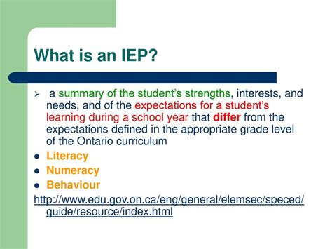 The Individual Education Plan Iep Ppt Download