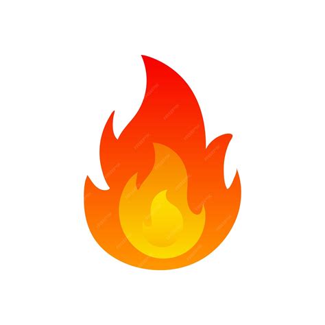 rot gelb feuer flamme symbol freigestellt vektor illustration