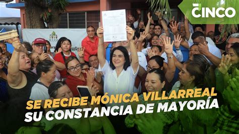 Recibe M Nica Villarreal Su Constancia De Mayor A