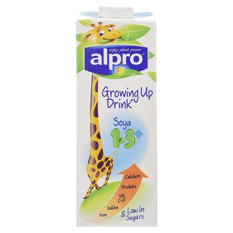 Alpro Soya Growing Up Long Life Drink 1L Dairy Free Alternative To Cow