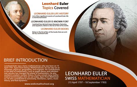 Leonhard Euler Was A Swiss Mathematician Physicist Vedic Math School