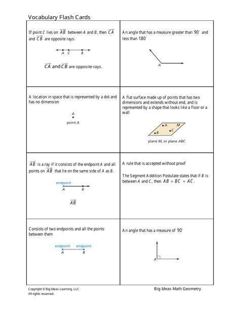 Math Geometry Vocabulary Flashcards Download Printable Pdf Templateroller