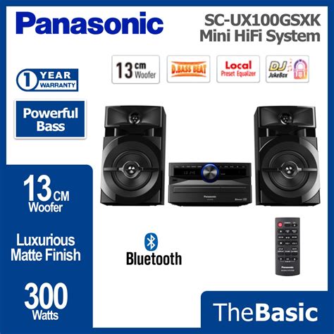 Panasonic W Mini Hifi System Bluetooth Sc Ux Sc Ux Gsxk