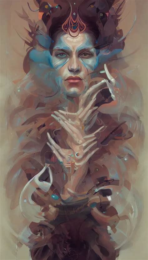 Portrait Of A Digital Shaman By Peter Mohrbacher Stable Diffusion