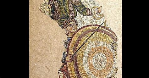 Roman Mosaic Showing Venatores IMPERIUM ROMANUM