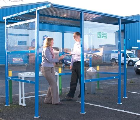 Smoking Shelter Traditional Perspex Sides And Back Wilmat