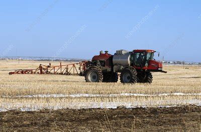 Stubble Field Fertilisation Stock Image C Science Photo