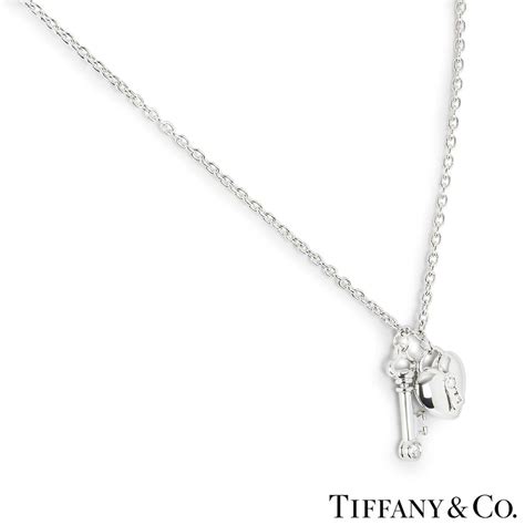 Tiffany And Co Platinum Diamond Lock And Key Pendant Rich Diamonds