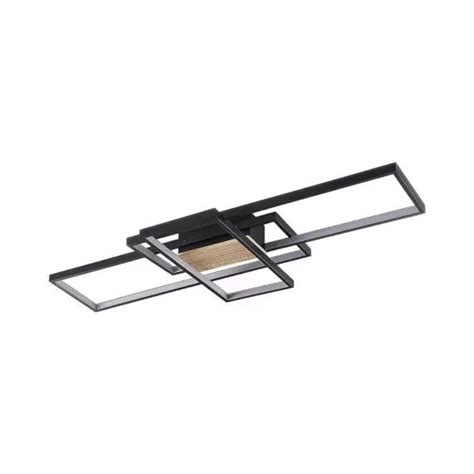 Plafonnier LED En Aluminium Noir Lindby Mr Scandinave