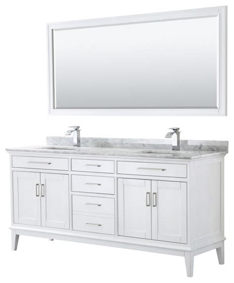 70 Bathroom Double Vanity Mission Turnleg 70 White Double Vanity W