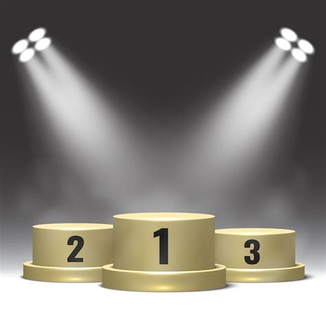 Premium Vector Winners Podium With Spotlights Pedestal