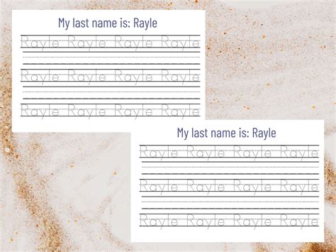 Simple Custom Name Tracing Sheet Personalized Name Tracing Etsy