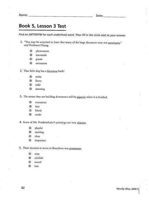 Wordly Wise Book Fill Out Printable Pdf Forms Online