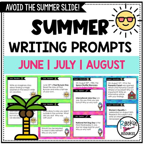 Summer Writing Prompts Rockin Resources