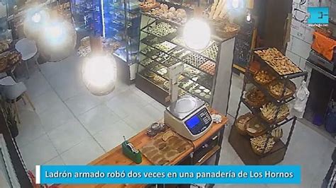 Ladrón armado robó dos veces en una panadería de Los Hornos Vídeo