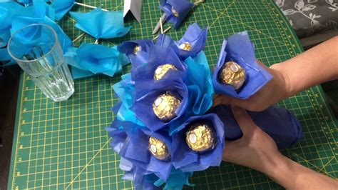 How To Make Ferrero Rocher Chocolate Bouquet Youtube Chocolate