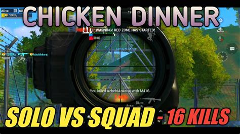 SOLO VS SQUAD 16 KILLS CHICKEN DINNER OP 6x SPRAY Zoker YT