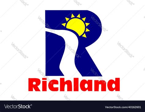 Richland city flag washington Royalty Free Vector Image