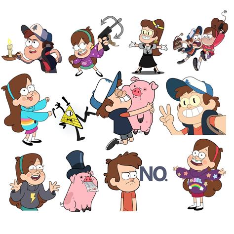 Gravity Falls Png Bundle Gravity Falls Clipart Set Dipper Pines