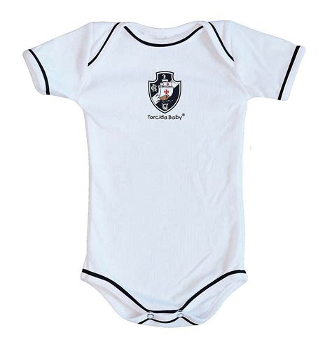 Body Vasco Oficial Branco Torcida Baby Cia Beb