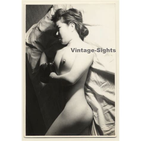 Erotic Study Natural Nude Asian Female Vintage Photo S S