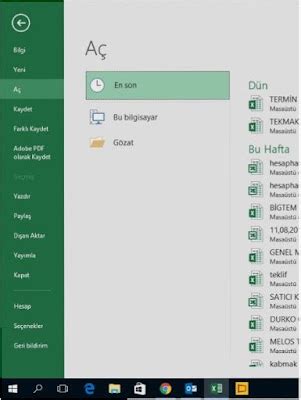 Excel Renmek Excel Dosya Men S