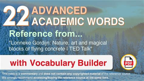 Advanced Academic Words Ref From Nature Art And Magical Blocks Of