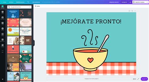 Diseña tarjetas de recupérate pronto online gratis Canva