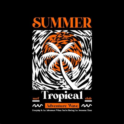 Premium Vector Summer Tropical Adventure Wave Vintage