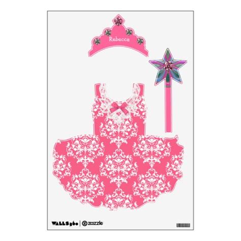 Pretty Pink Princess Wall Stickers | Zazzle